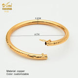 24k Plated African Charm Bangle Egyptian Wedding Bracelet