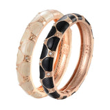 Geometric Enamel Bangles Set for Women - 2PCS