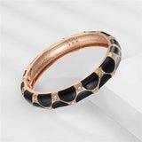 Geometric Enamel Bangles Set for Women - 2PCS