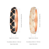 Geometric Enamel Bangles Set for Women - 2PCS