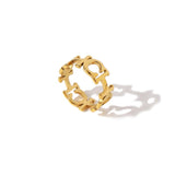 Classia Open Bangle Silver Rose Full Letter Bracelet for Women