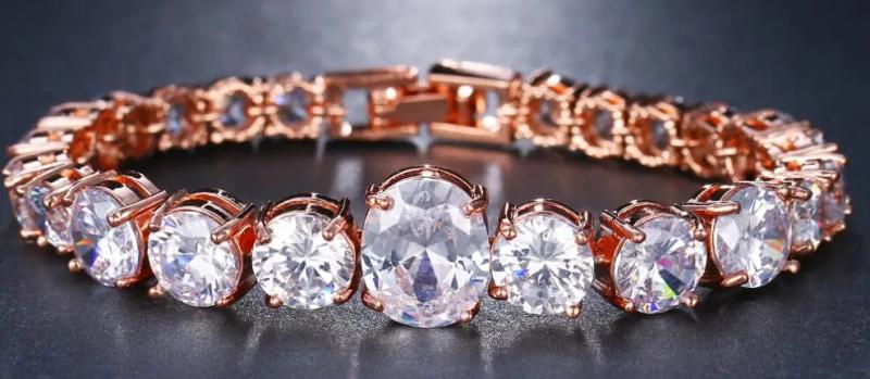 Crystal Bracelets Silver Zircon Bridal Wedding Jewelry