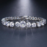 Crystal Bracelets Silver Zircon Bridal Wedding Jewelry