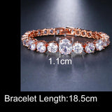 Crystal Bracelets Silver Zircon Bridal Wedding Jewelry