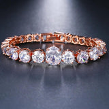 Crystal Bracelets Silver Zircon Bridal Wedding Jewelry