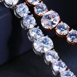 Crystal Bracelets Silver Zircon Bridal Wedding Jewelry