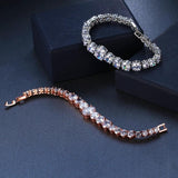 Crystal Bracelets Silver Zircon Bridal Wedding Jewelry