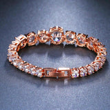 Crystal Bracelets Silver Zircon Bridal Wedding Jewelry