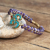 4mm Beads OM Bracelet Buddha Yoga Meditation Jewelry