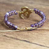 4mm Beads OM Bracelet Buddha Yoga Meditation Jewelry