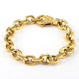 Golden Cross O Chain Bracelet Stainless Steel Bangles