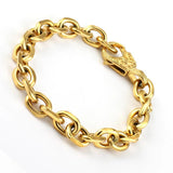Golden Cross O Chain Bracelet Stainless Steel Bangles