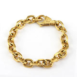 Golden Cross O Chain Bracelet Stainless Steel Bangles