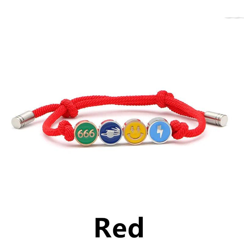 Punk Hiphop Lucky Smiley Number Couple Bracelet