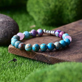 Women Yoga Bracelets Natural Stone Stretch Charms Elastic Boho