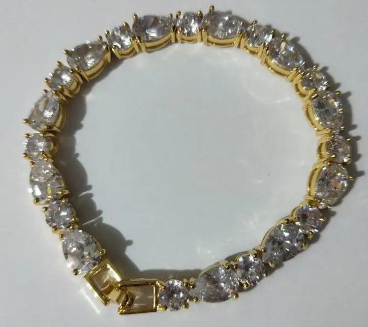 Teardrop CZ Crystal & Cubic Zircon Bracelet for Women Party Gift