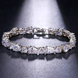 Teardrop CZ Crystal & Cubic Zircon Bracelet for Women Party Gift