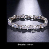 Teardrop CZ Crystal & Cubic Zircon Bracelet for Women Party Gift