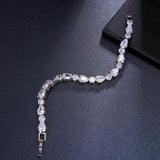 Teardrop CZ Crystal & Cubic Zircon Bracelet for Women Party Gift