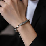 HX National Tide Retro Beaded Bracelet Men's Hand-woven Jewelry Gift