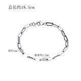 S925 Sterling Silver Bracelet Cross Chain Bracelet Retro Ins Neutral Girl