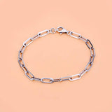 S925 Sterling Silver Bracelet Cross Chain Bracelet Retro Ins Neutral Girl