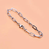 S925 Sterling Silver Bracelet Cross Chain Bracelet Retro Ins Neutral Girl