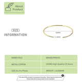 18K Copper Zircon Bangle Bracelet - Women Girl Gift Jewelry P059
