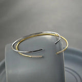18K Copper Zircon Bangle Bracelet - Women Girl Gift Jewelry P059