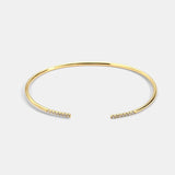 18K Copper Zircon Bangle Bracelet - Women Girl Gift Jewelry P059
