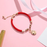 YUN RUO Lucky Money Cat Red Bracelet Woman Gift