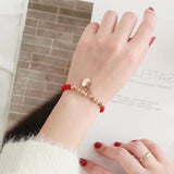 YUN RUO Lucky Money Cat Red Bracelet Woman Gift