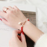 YUN RUO Lucky Money Cat Red Bracelet Woman Gift