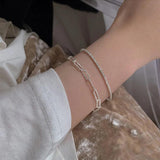 Silver Plated Chain Bracelet for Women Adjustable Charm Bracelets