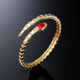 Adjustable Snake Cuff Bracelet Gothic Femme Jewelry