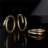 Adjustable Snake Cuff Bracelet Gothic Femme Jewelry