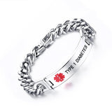 TYPE 1 DIABETES Emergency Medical Alert ID Stainless Steel Bracelets
