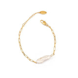 French Retro Baroque Natural Pearl Bracelet Female
