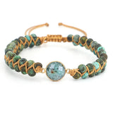 Heart Charm Bracelet Natural Stone Women Jewelry Gift QX-31