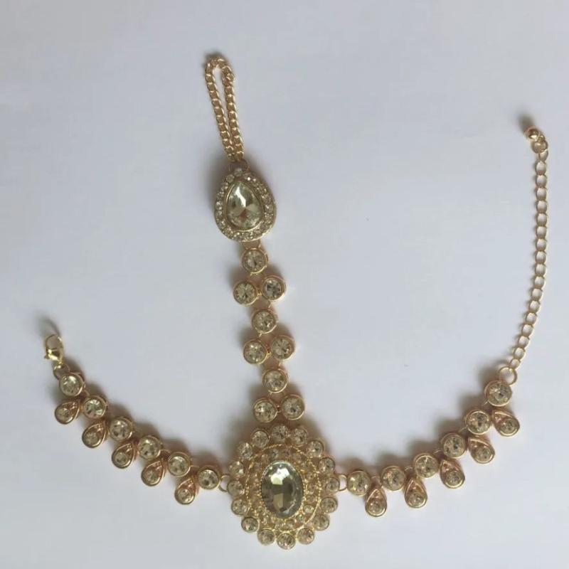 Kundan Stones Hand Chain Matha Panja Bracelet