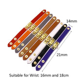 Punk Rivet Tower Bangle Orange Leather Bracelet Women