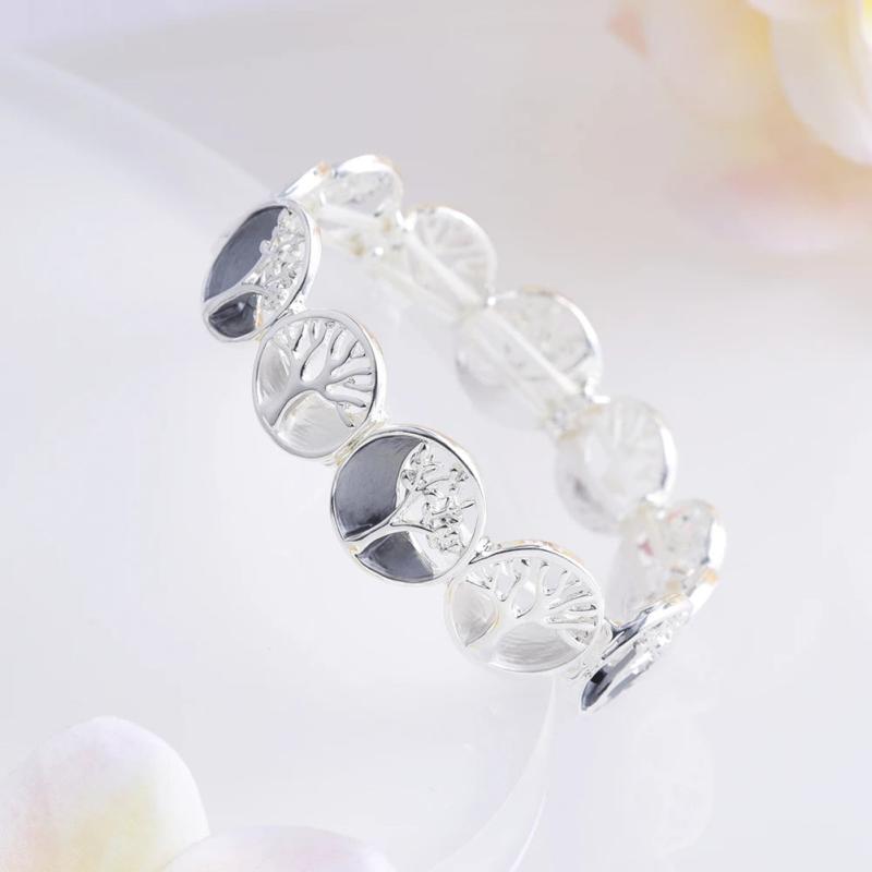 Meicem Tree of Life Shape Bracelet Girls Enamel Bangle Jewelry