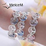 Meicem Tree of Life Shape Bracelet Girls Enamel Bangle Jewelry