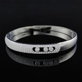 Silver Bracelet Bangle For Women Anniversary Gift S6105
