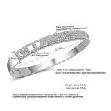 Silver Bracelet Bangle For Women Anniversary Gift S6105