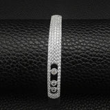 Silver Bracelet Bangle For Women Anniversary Gift S6105
