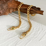 Unique Zircon Eyes Snake Chain Bracelet Vintage Jewelry