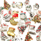 10pcs Christmas Snap Button Mix for 18MM Bracelet Necklace Merry Christmas Gift