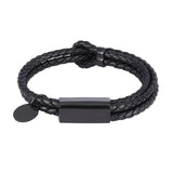 Adjustable Leather Braided Bracelet for Men Women