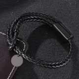Adjustable Leather Braided Bracelet for Men Women